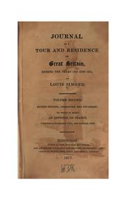 Cover of: Journal of a Tour and Residence in Great Britain, During the Years 1810 and 1811