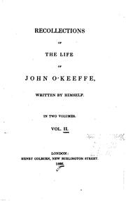 Cover of: Recollections of the Life of John O'Keeffe