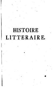 Cover of: Histoire littéraire de monsieur de Voltaire