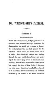 Cover of: Dr. Wainwright's patient: A Novel