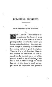 Cover of: Religious Progress by Alexander V. G. Allen