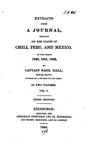 Cover of: Extracts from a journal, written on the coasts of Chili, Peru, and Mexico ...
