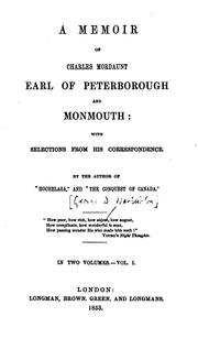 Cover of: A Memoir of Charles Mordaunt, Earl of Peterborough and Monmouth