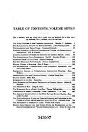 Cover of: The American Journal of International Law | American Society of International Law