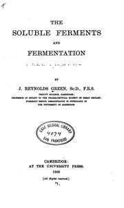 Cover of: The Soluble Ferments and Fermentation