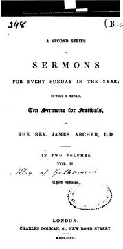 Cover of: A Second Series of Sermons for Every Sunday in the Year: To which is ...