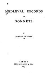 Cover of: Mediaeval Records and Sonnets