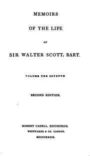 Cover of: Memoirs of the life of sir Walter Scott [by J.G. Lockhart].