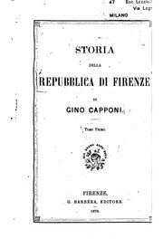 Cover of: Storia della Repubblica di Firenze
