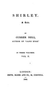 Cover of: Shirley, by Currer Bell
