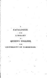 Cover of: A catalogue of the library of the College of st. Margaret and st. Bernard ...