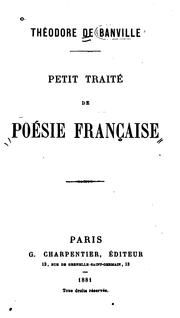 Cover of: Petit traité de poésie franc̦aise
