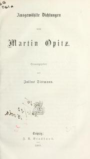 Cover of: Ausgewählte Dichtungen