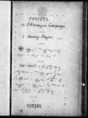 Cover of: Prayers in Okanagon language