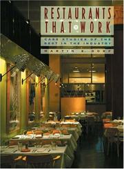 Cover of: Restaurants that work by Martin E. Dorf