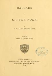 Cover of: Ballads for little folk.