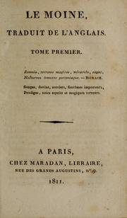 Cover of: Le moine.