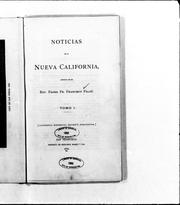 Cover of: Noticias de la Nueva California by Francisco Palóu