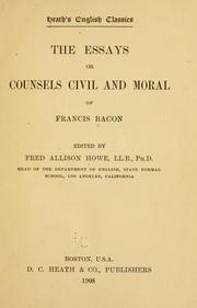 Cover of: The  essays by Francis Bacon