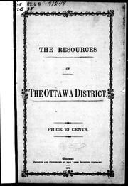 Cover of: The resources of the Ottawa district
