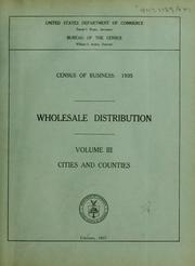 Cover of: Census of business: 1935. by United States. Bureau of the Census