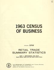 Cover of: 1963 census of business by 