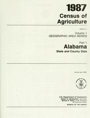 Cover of: 1987 census of agriculture. by 