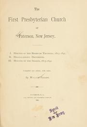 Cover of: First Presbyterian Church of Paterson, New Jersey