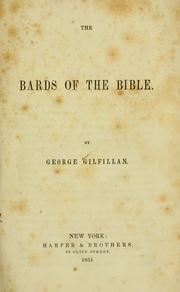 Cover of: Bards of the Bible