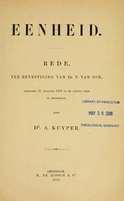 Cover of: Eenheid by Abraham Kuyper