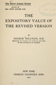 Cover of: expository value of the Revised version