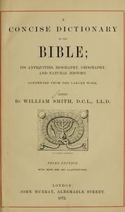 Cover of: concise dictionary of the Bible ...