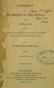 An exposition of the Epistle to the Romans by Haldane, Robert
