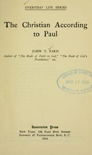 Cover of: Christian according to Paul