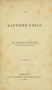 Cover of: baptized child