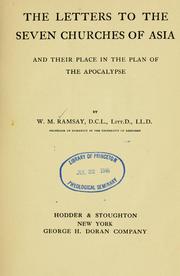 Cover of: letters to the seven churches of Asia and their place in the plan of the Apocalypse