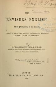 Cover of: The Revisers' English.