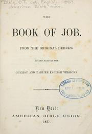 Cover of: The book of Job by 