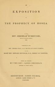 Cover of: An exposition of the prophecy of Hosea