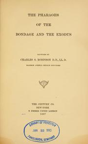 Cover of: The Pharaohs of the bondage and the exodus