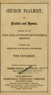 Cover of: Church Psalmist by Presbyterian Church in the U.S.A.