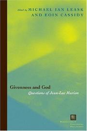 Cover of: Givenness and God: Questions of Jean-Luc Marion (Perspectives in Continental Philosophy)