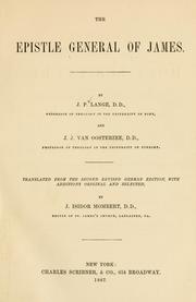 Cover of: The Epistle general of James.