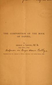 Cover of: The composition of the book of Daniel.