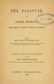Cover of: The passover: and other sermons preached in Christ Church, Salford