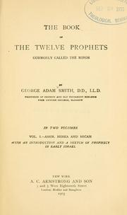 Cover of: The book of the twelve prophets: commonly called the minor.