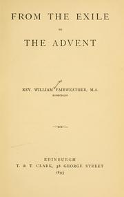 Cover of: From the exile to the advent