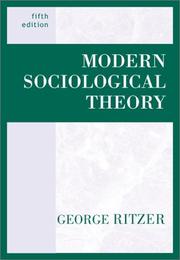 Cover of: Modern sociological theory