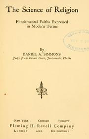 Cover of: The science of religion by Daniel A. Simmons