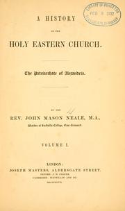 Cover of: history of the Holy Eastern Church.